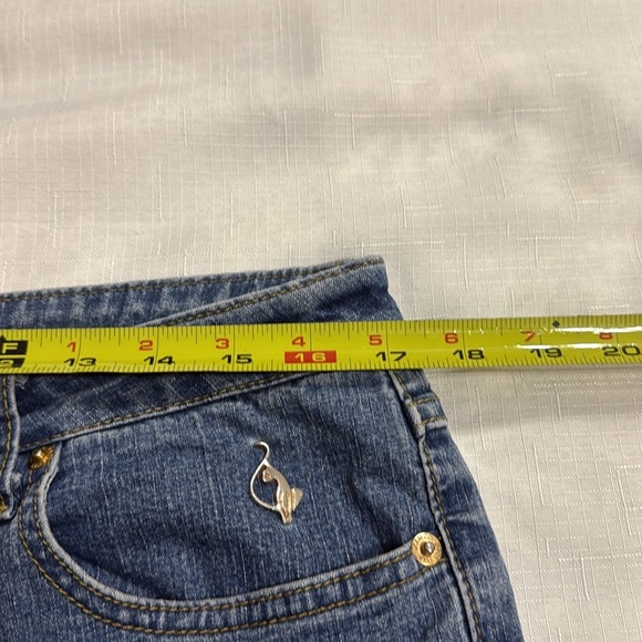 (H1) Baby Phat cut Vintage wide leg capri jeans size 15 large. - Picture 8 of 14